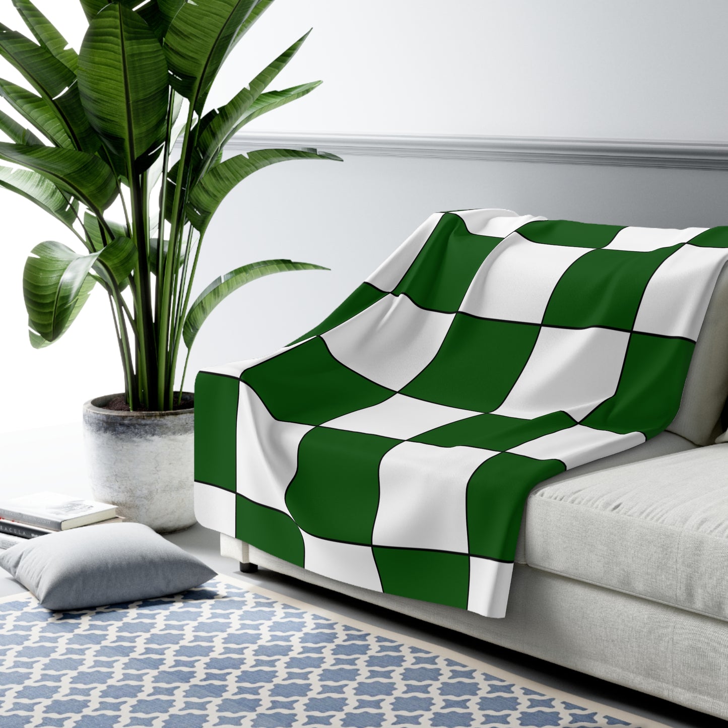 Pakistan Retro Check Blanket Throw