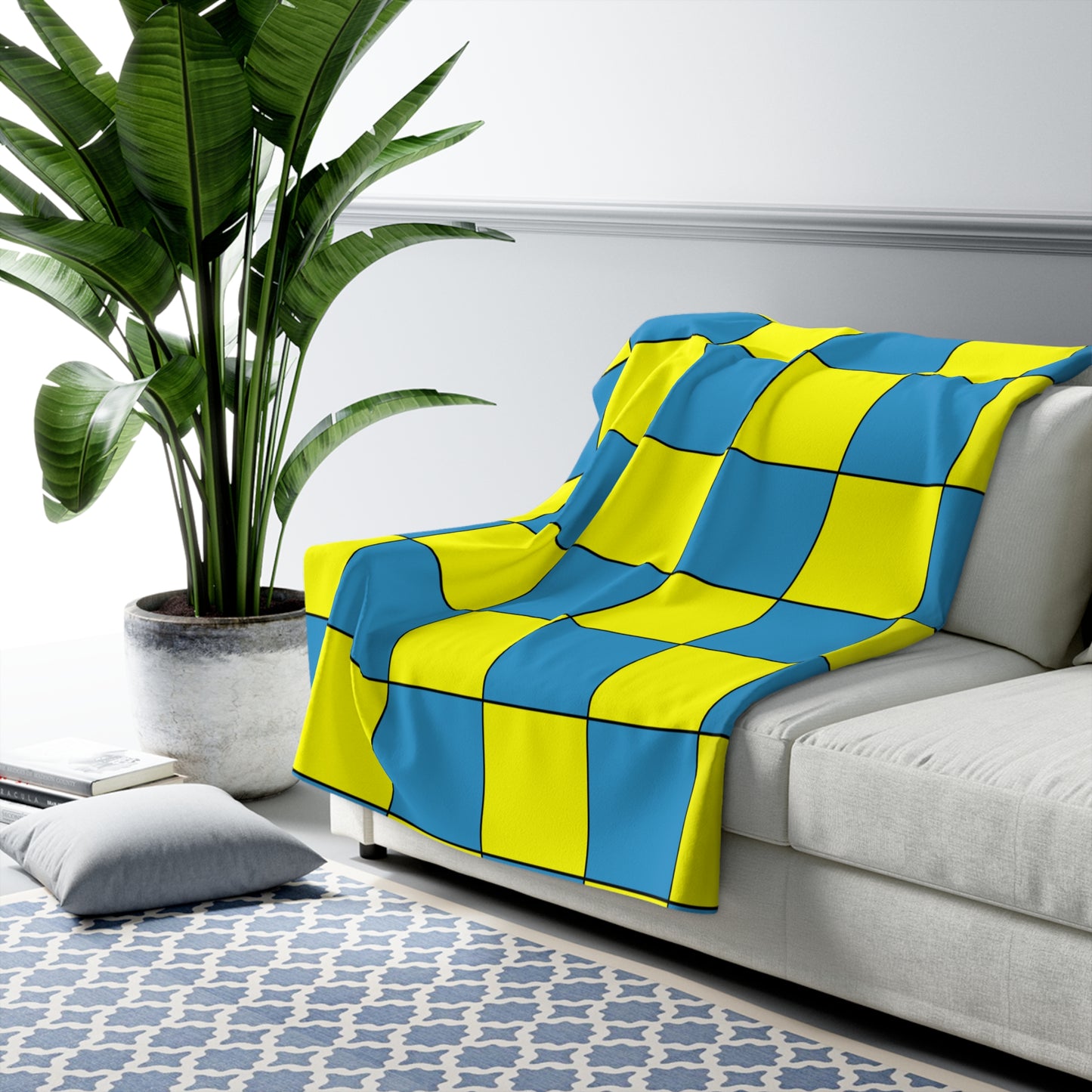 Aruba Retro Check Blanket Throw