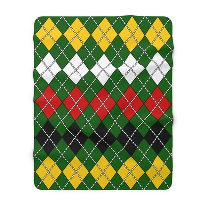 Zimbabwe Retro Argyle Blanket Throw