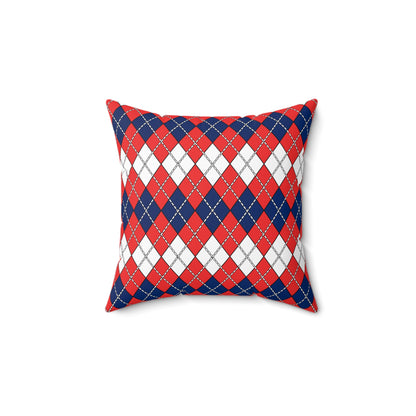 Svalbard And Jan Mayen Retro Argyle Cushion Pillow