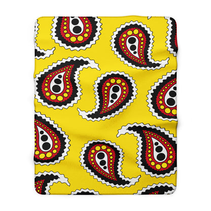 Brunei Darussalam Retro Paisley Blanket Throw