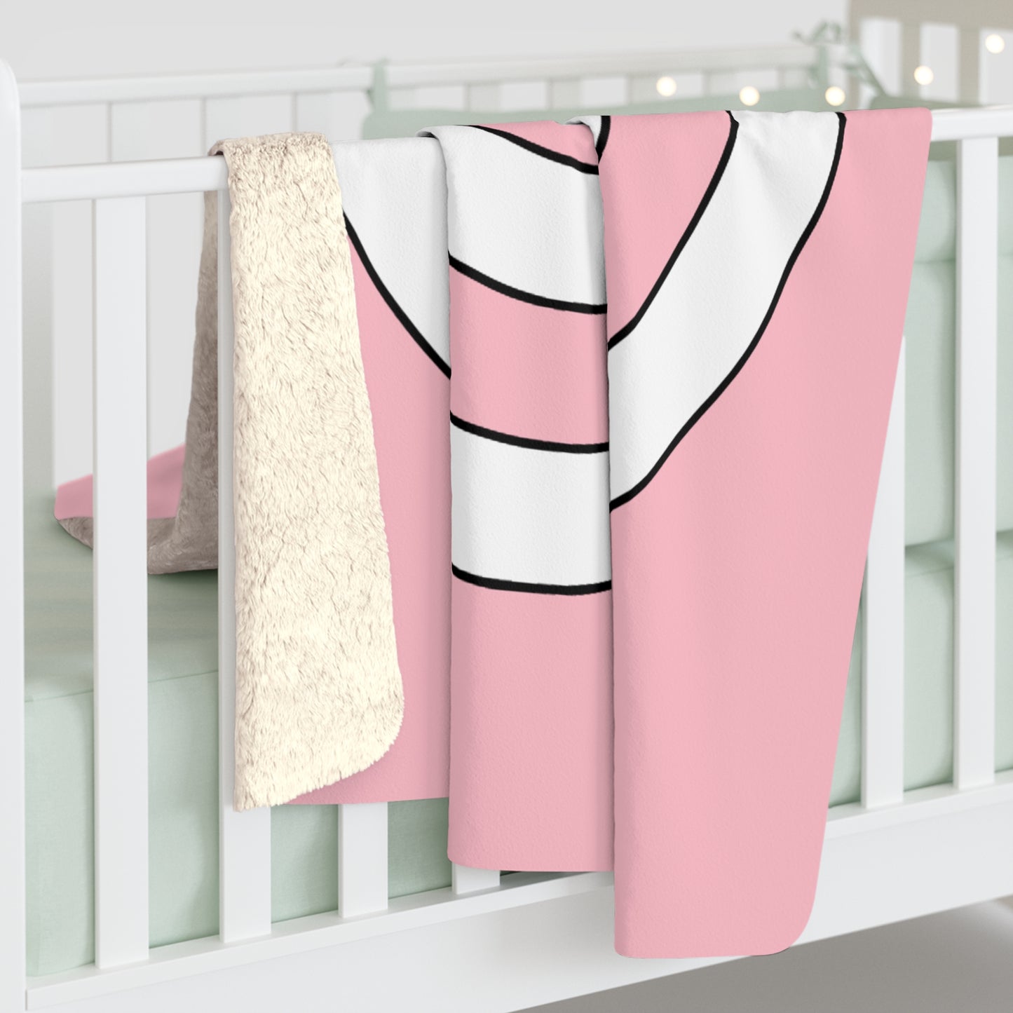 Pink, White Retro Target Blanket Throw