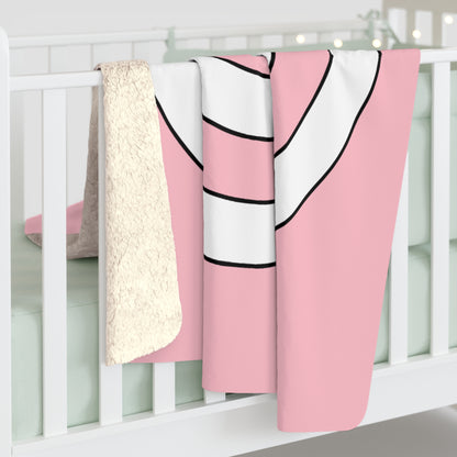 Pink, White Retro Target Blanket Throw