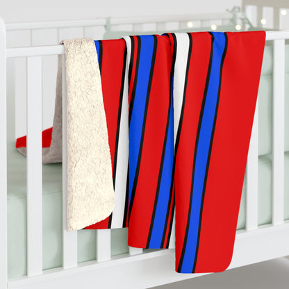 Puerto Rico Retro Stripes Blanket Throw