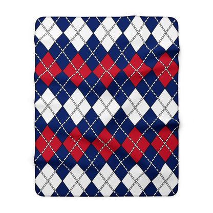 Anguilla Retro Argyle Blanket Throw