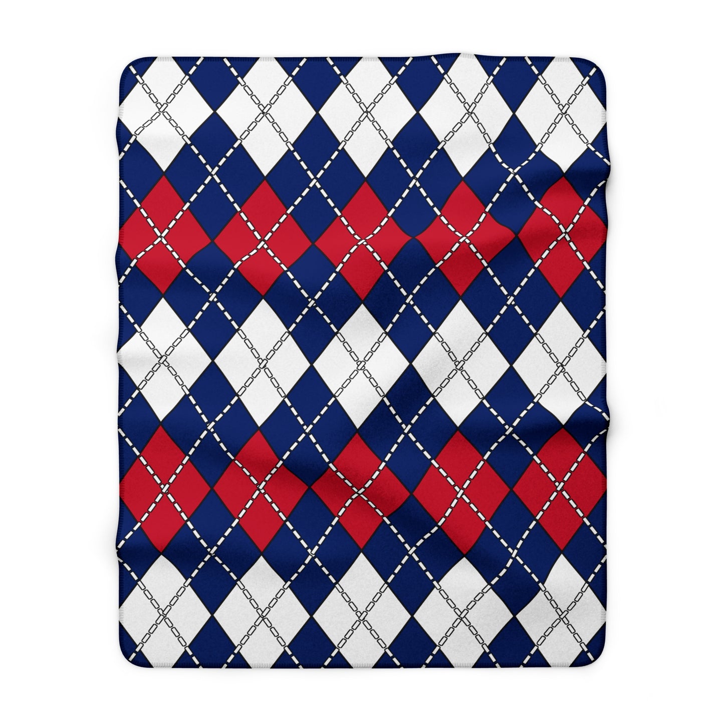 Ascension Island Retro Argyle Blanket Throw