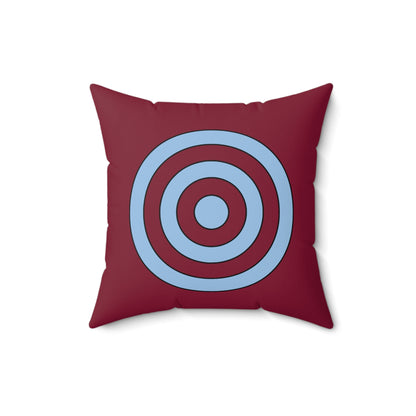 Claret, Blue Retro Target Cushion Pillow