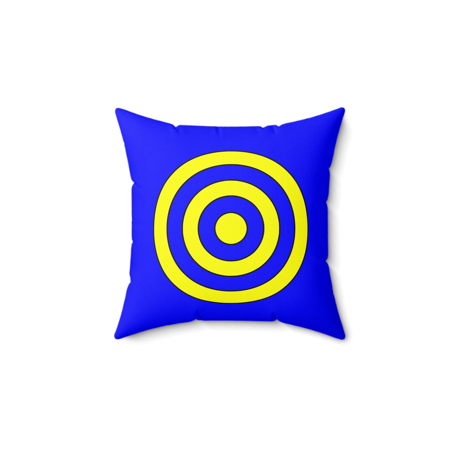 Blue, Yellow Retro Target Cushion Pillow