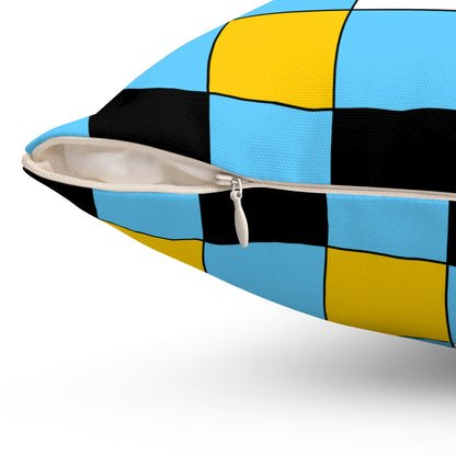 Saint Lucia Retro Check Cushion Pillow