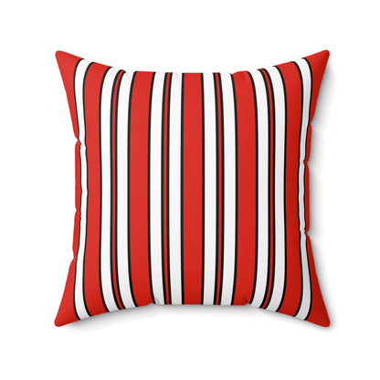 French Polynesia Retro Stripes Cushion Pillow