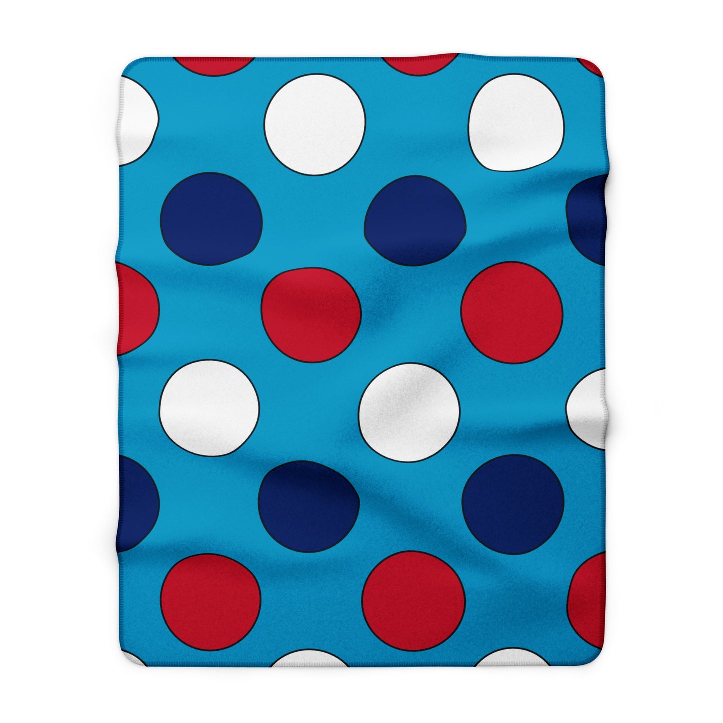 Tuvalu Retro Polka Dots Blanket Throw