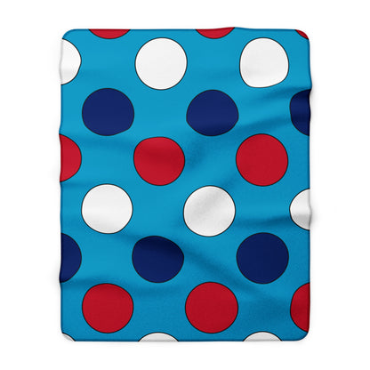 Tuvalu Retro Polka Dots Blanket Throw