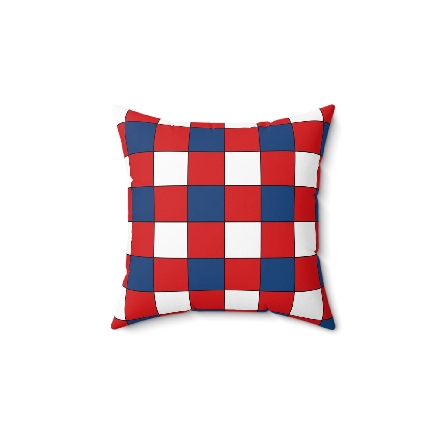 Czechia Retro Check Cushion Pillow