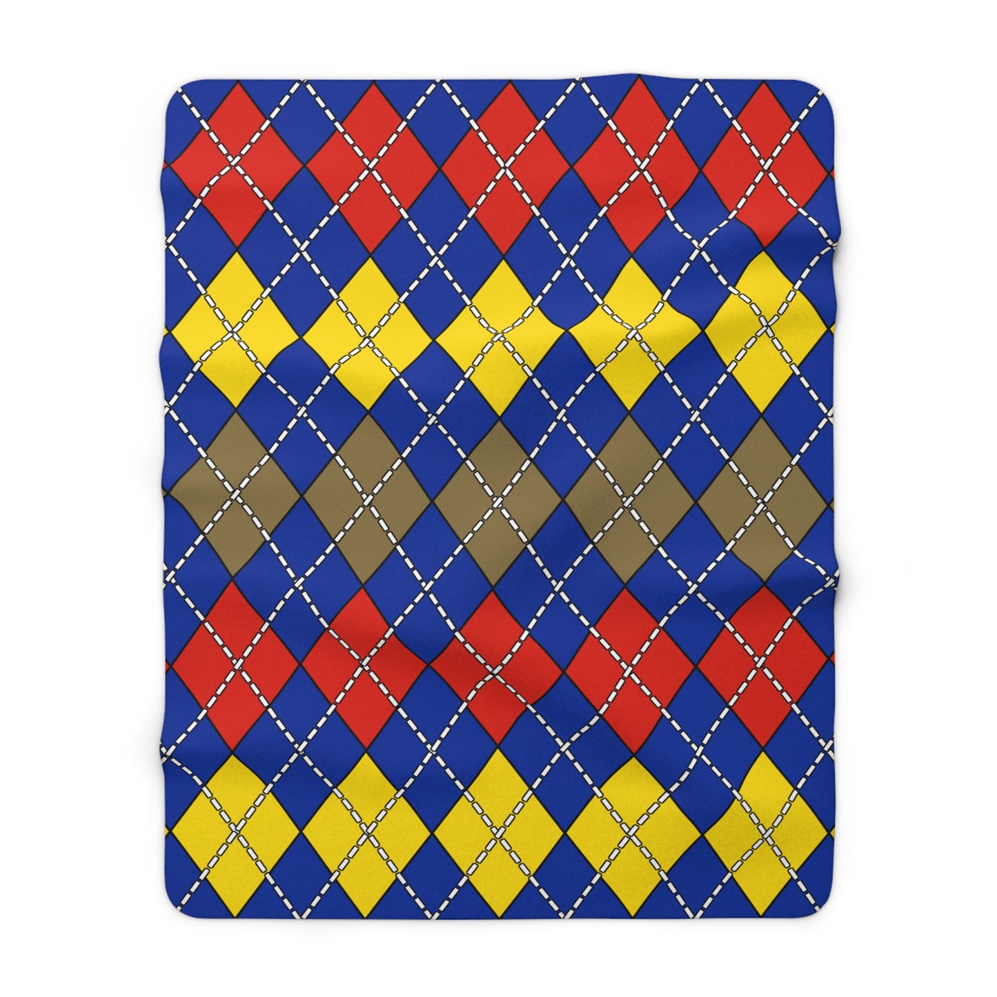Moldova Retro Argyle Blanket Throw
