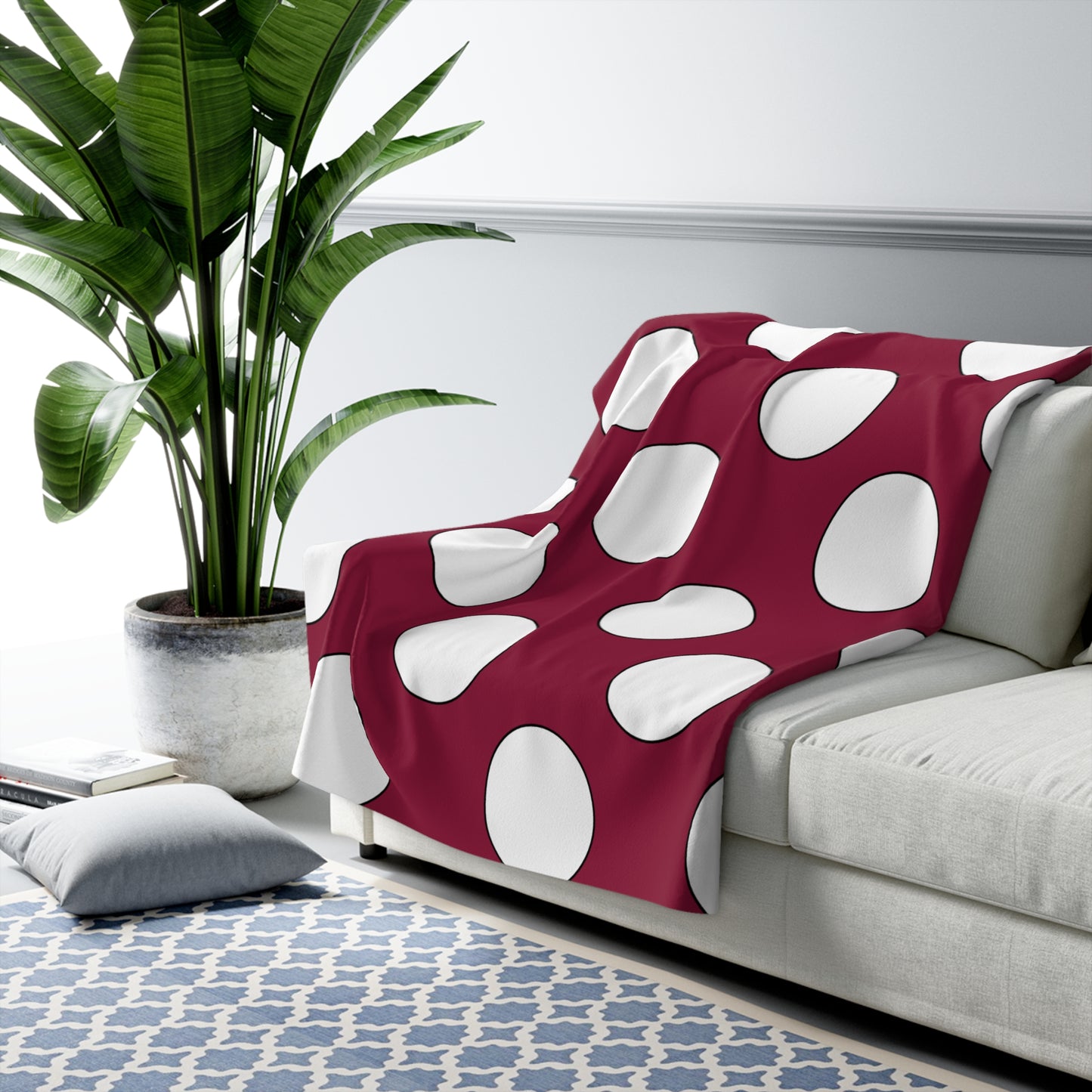 Qatar Retro Polka Dots Blanket Throw