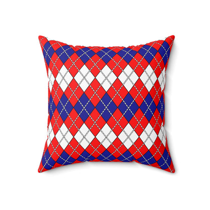 Croatia Retro Argyle Cushion Pillow