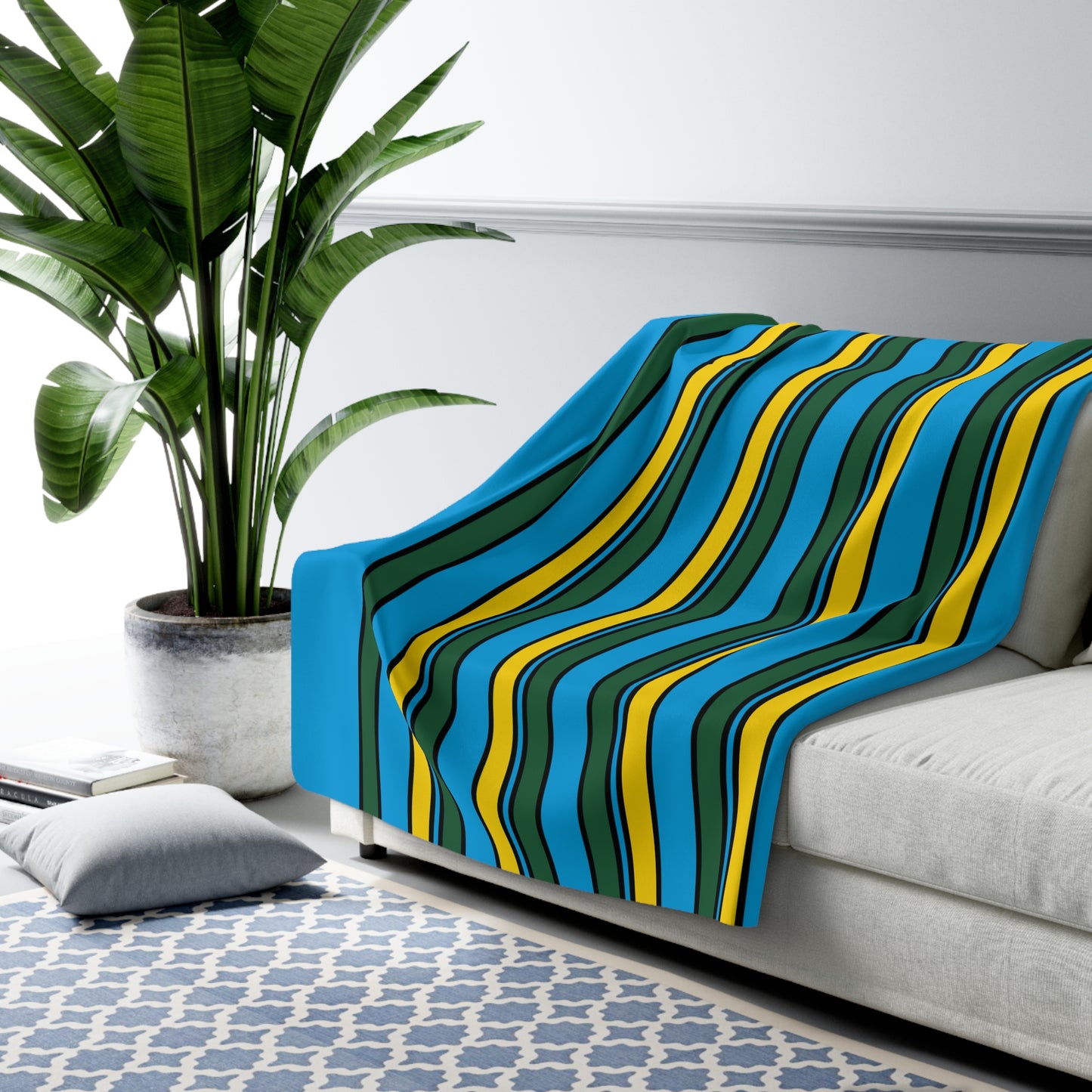 Rwanda Retro Stripes Blanket Throw