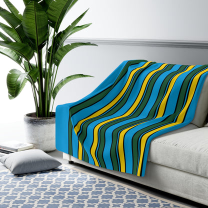 Rwanda Retro Stripes Blanket Throw