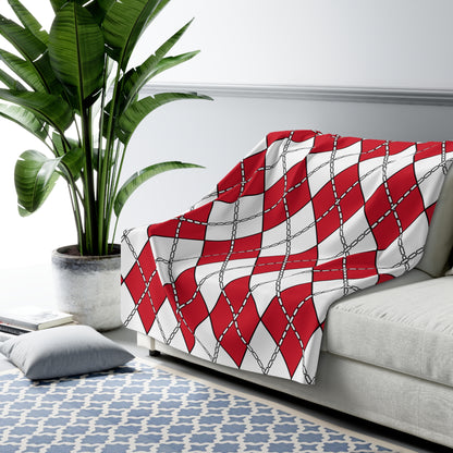 Jersey Retro Argyle Blanket Throw