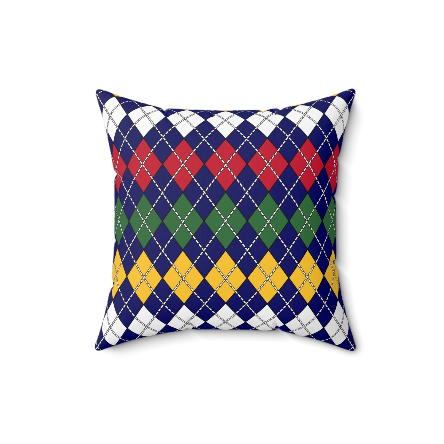 British Virgin Islands Retro Argyle Cushion Pillow