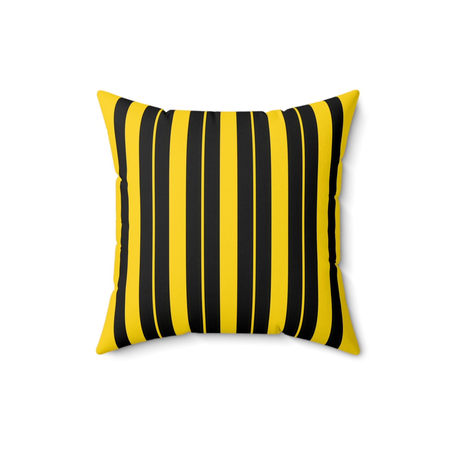 Gold, Black Retro Stripes Cushion Pillow
