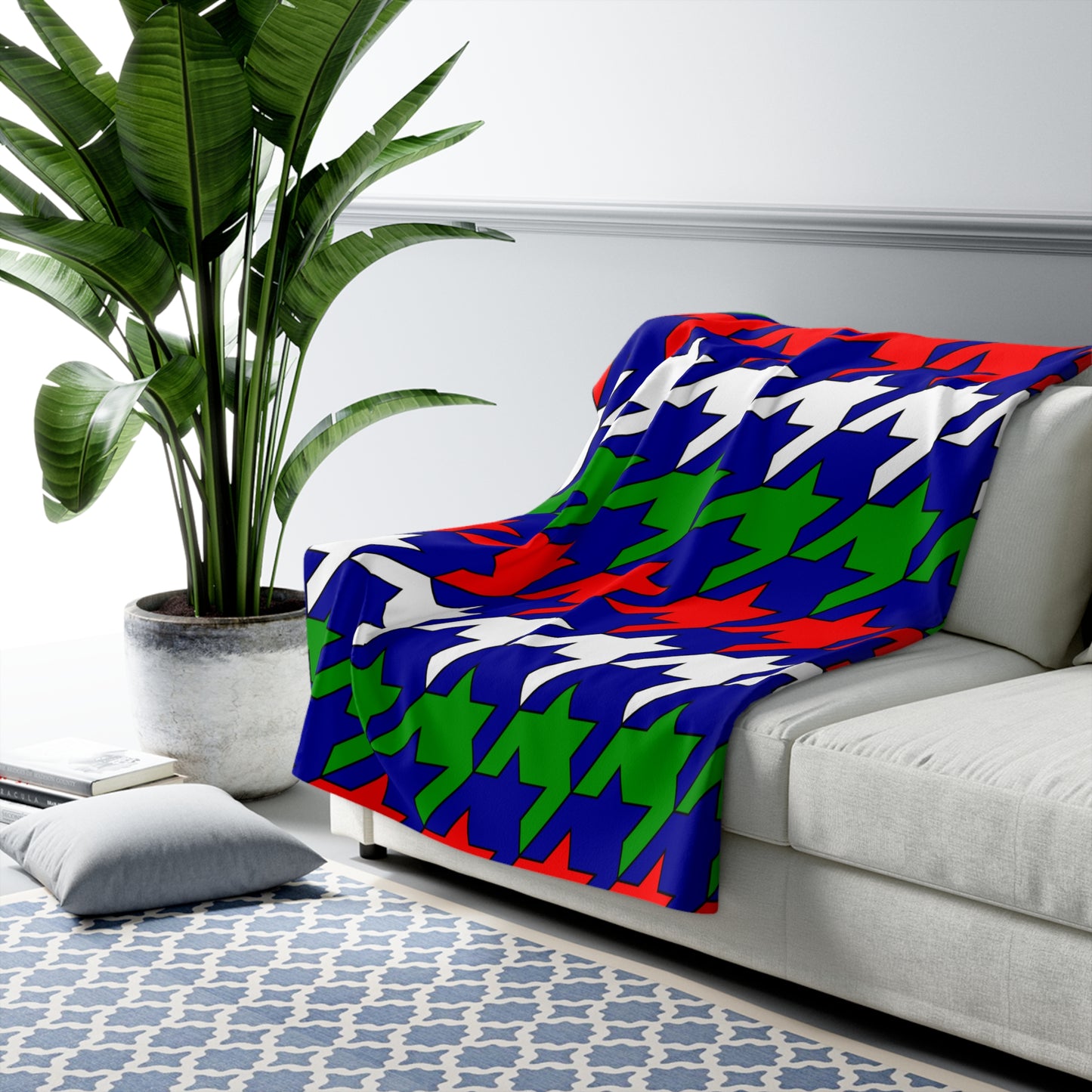 Gambia Retro Houndstooth Blanket Throw