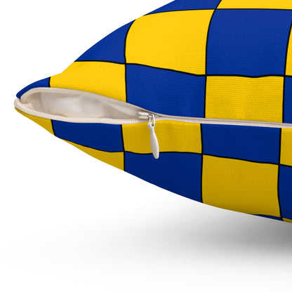 European Union Retro Check Cushion Pillow
