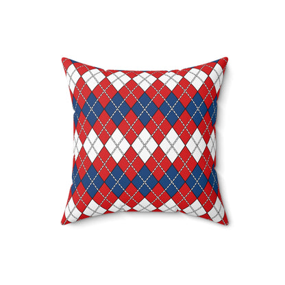 Czechia Retro Argyle Cushion Pillow