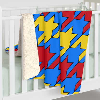 Democratic Republic of the Congo Retro Houndstooth Blanket Throw