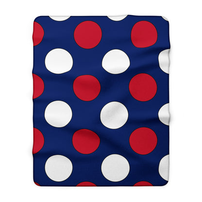 Ascension Island Retro Polka Dots Blanket Throw