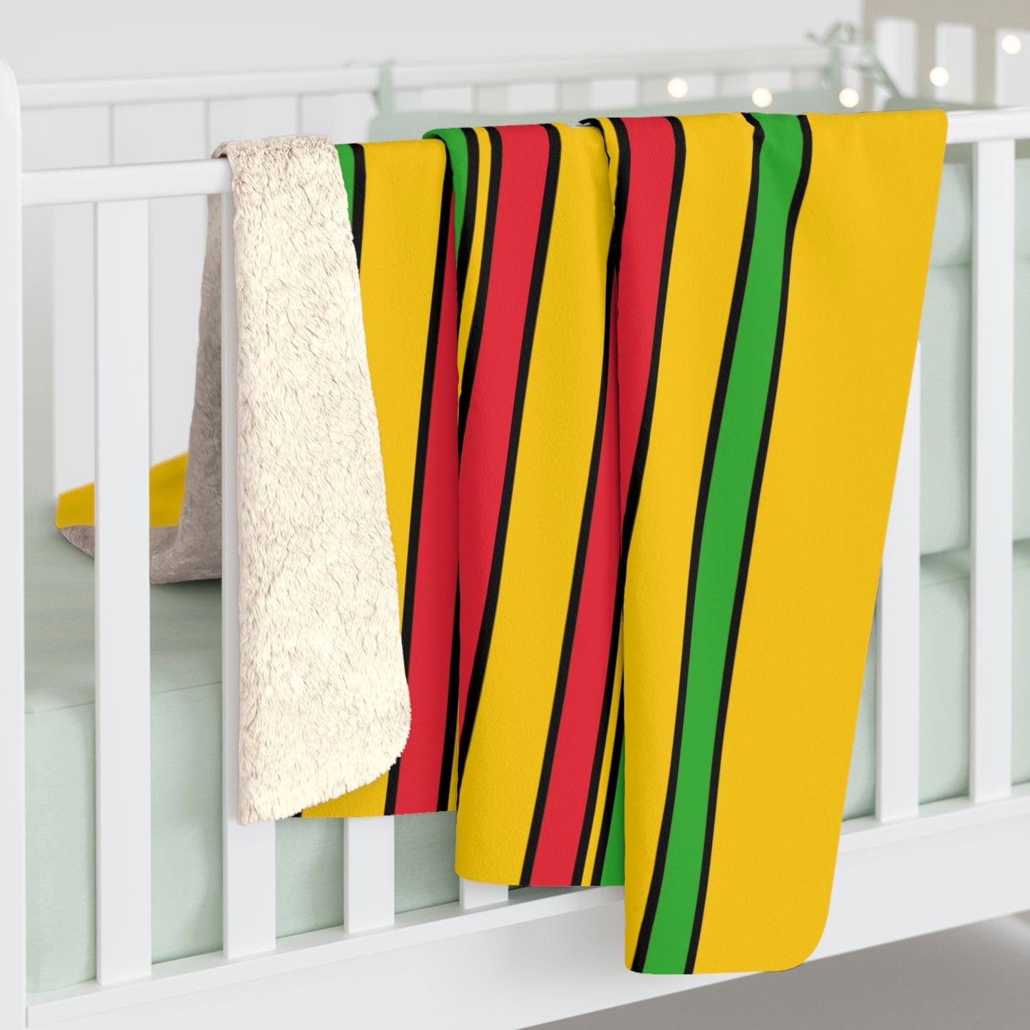Myanmar Retro Stripes Blanket Throw