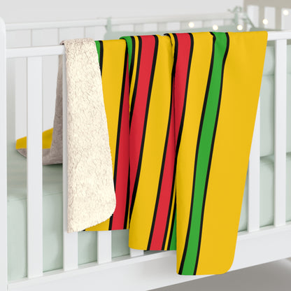 Myanmar Retro Stripes Blanket Throw