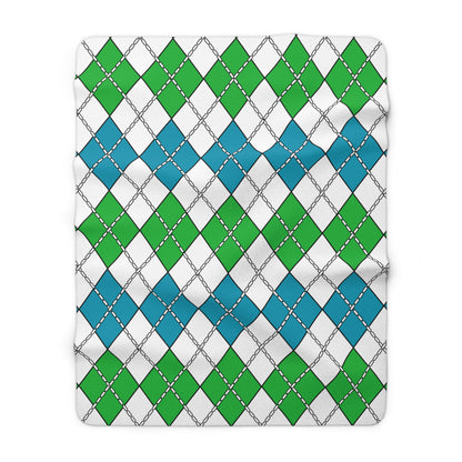 Uzbekistan Retro Argyle Blanket Throw