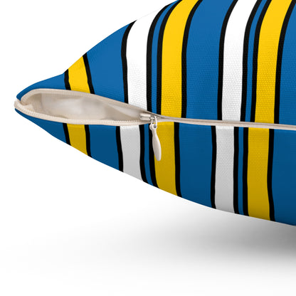 Canary Islands Retro Stripes Cushion Pillow