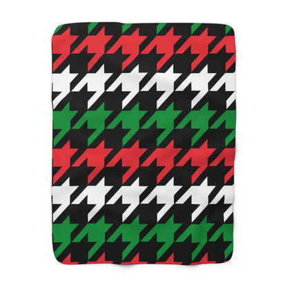 Palestine Retro Houndstooth Blanket Throw