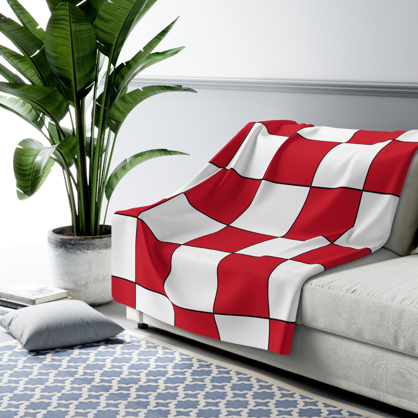 Jersey Retro Check Blanket Throw