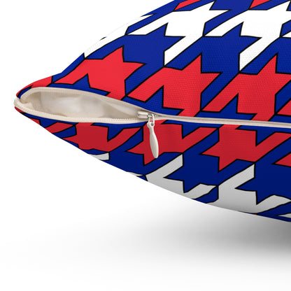 French Southern Territories Retro Houndstooth Cushion Pillow