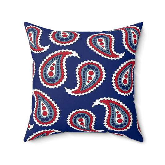 Falkland Islands Retro Paisley Cushion Pillow
