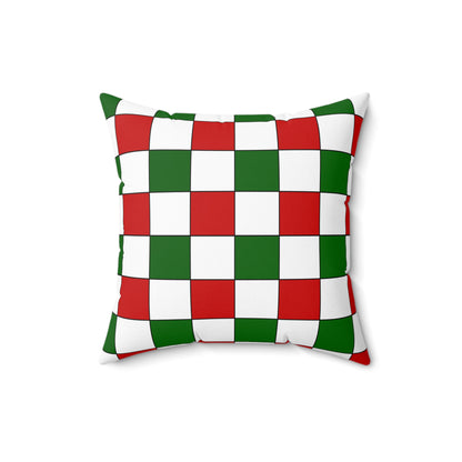 Tajikistan Retro Check Cushion Pillow