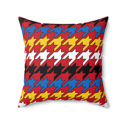 Antigua And Barbuda Retro Houndstooth Cushion Pillow