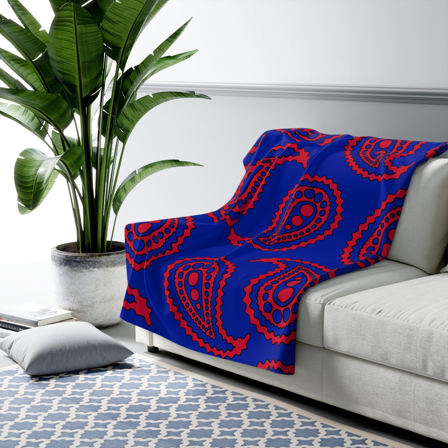 Haiti Retro Paisley Blanket Throw