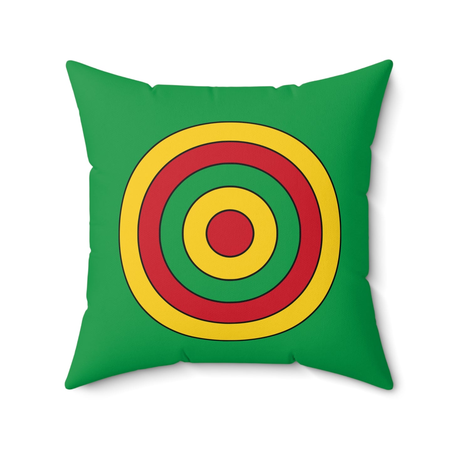 Guinea Bissau Retro Target Cushion Pillow