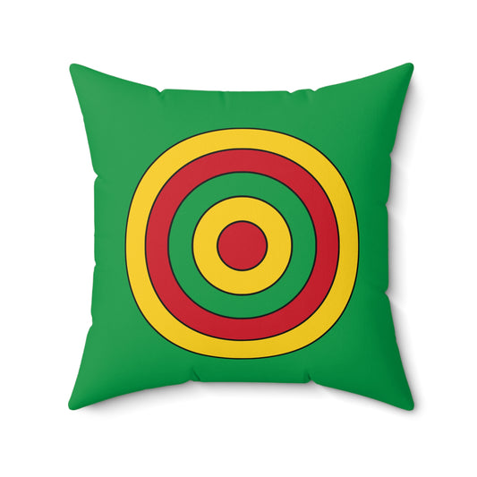 Guinea Bissau Retro Target Cushion Pillow