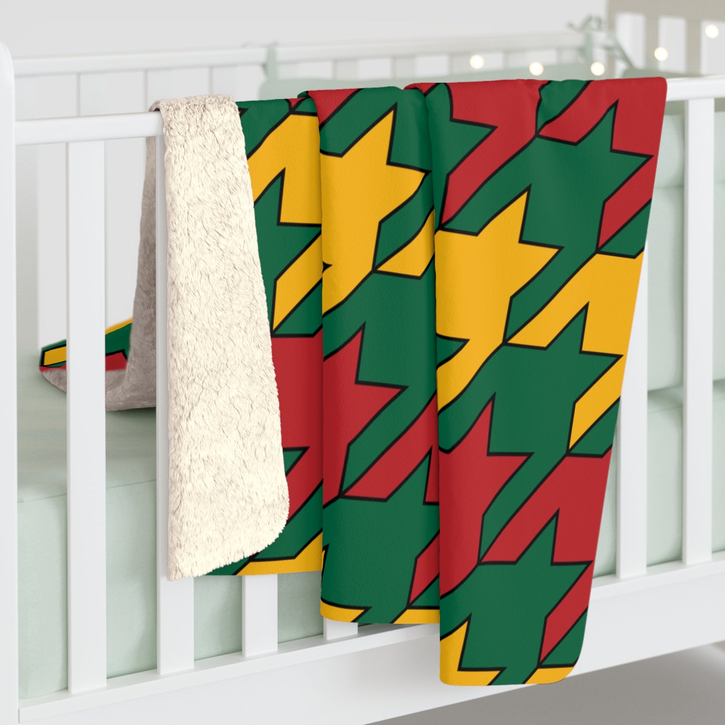 Lithuania Retro Houndstooth Blanket Throw