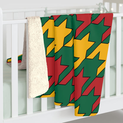 Lithuania Retro Houndstooth Blanket Throw