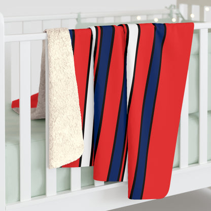 Svalbard And Jan Mayen Retro Stripes Blanket Throw