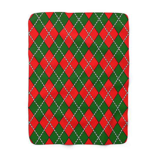 Portugal Retro Argyle Blanket Throw