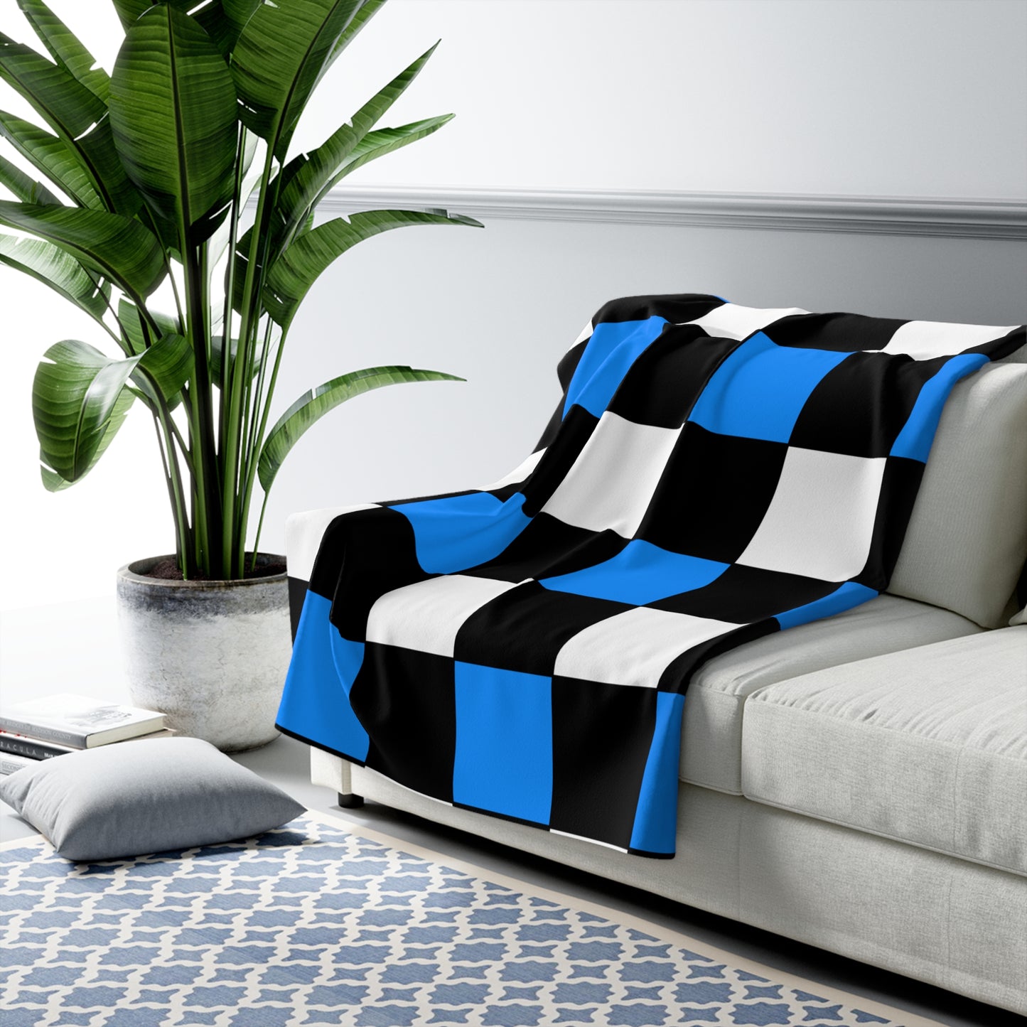 Estonia Retro Check Blanket Throw