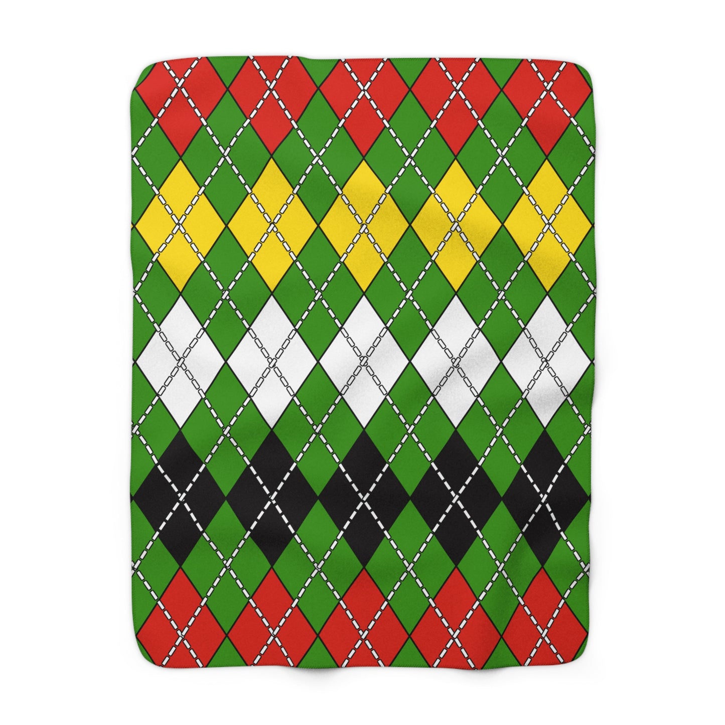 Guyana Retro Argyle Blanket Throw