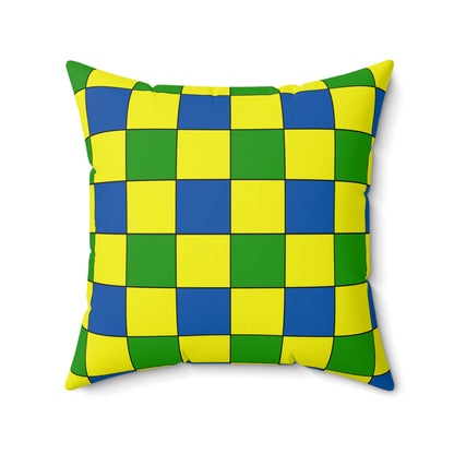 Saint Vincent And The Grenadines Retro Check Cushion Pillow